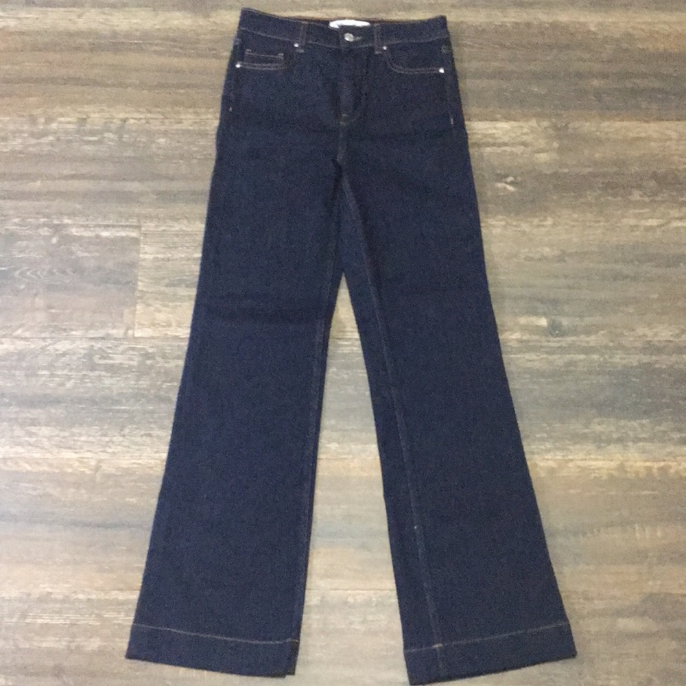 Zara Dark blue denim Flared jeans